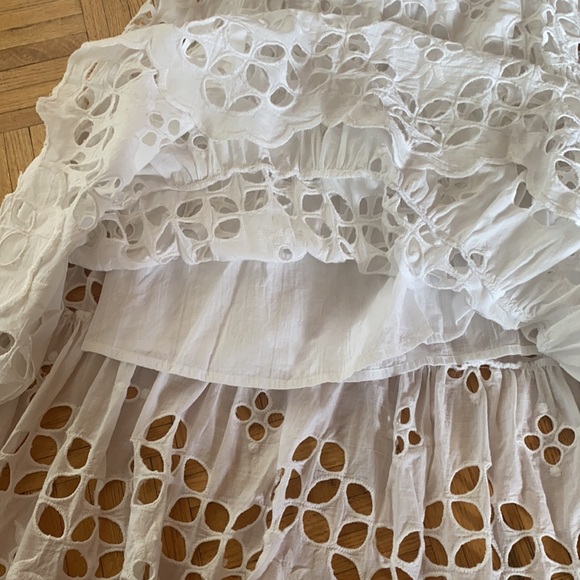 RUBYYAYA eyelet delicado white maxi skirt - Picture 3 of 4